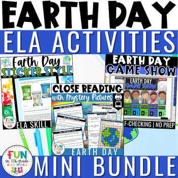 Preview of Earth Day Activities ELA Bundle - Earth Day Review Activities