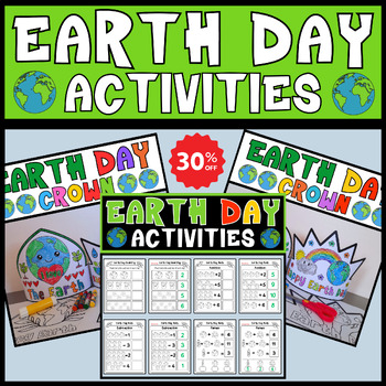 Preview of Earth Day Activities Earth Day Crown Craft Bundle | April Spring Activities