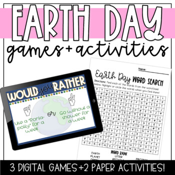 Preview of Earth Day Activities - Earth Day Games for Google Slides - April Morning Meeting