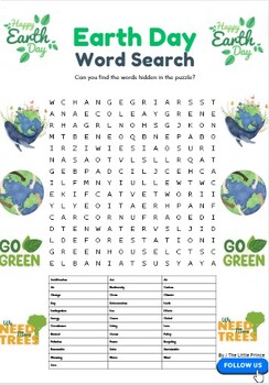 Preview of Earth Day Activities | Earth Day Word Search 2 Worksheets 