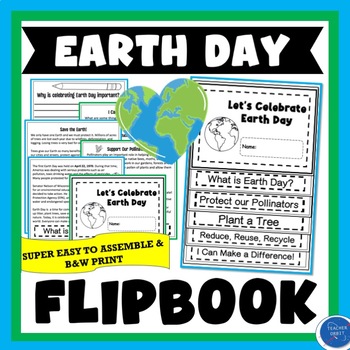 Preview of Earth Day Flipbook Activity | Reading Comprehension Writing & Topper Craft