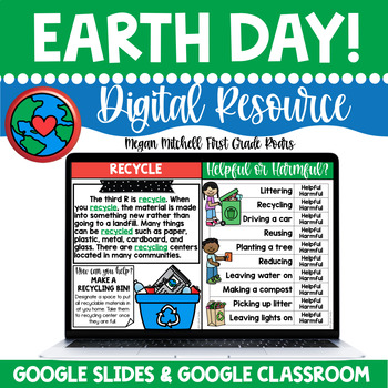 Preview of Earth Day Activities Google Classroom Google Slides