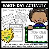 Earth Day Activities - I am a 'Junior Earth Saver' - APPLY