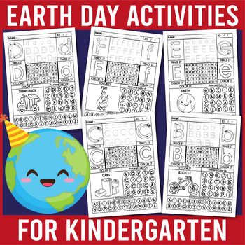 Preview of Earth Day Activities, Letter Recognition & Tracing, Alphabet Writing, Mazes