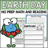 Earth Day Activities Math and Reading No-Prep Pack