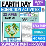 Earth Day Activities - Nonfiction Reading - Scavenger Hunt