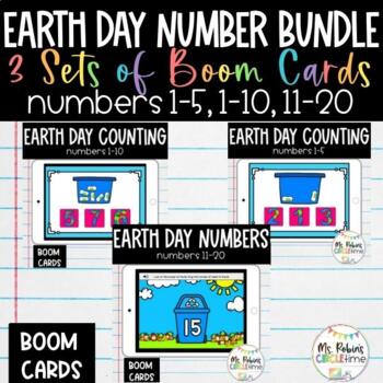 Preview of Earth Day Activities - Number Bundle - Boom Cards