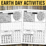 Earth Day Activities, Number Recognition 1-20, Tracing & W