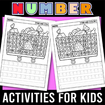 Preview of Earth Day Activities, Number Writing Practice 1-20, Tracing & Recognition Trash