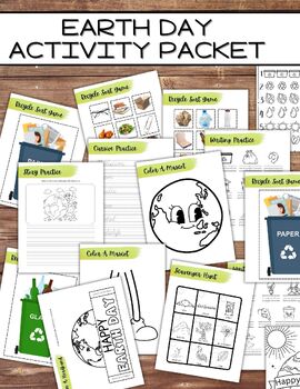 Preview of Earth Day Activities Packet, PreK-2nd Grade Activities