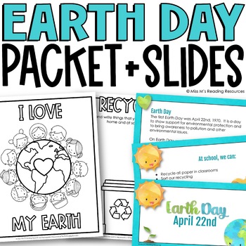 Preview of Earth Day Activities Printable Packet Earth Day Writing Packet Earth Day Slides