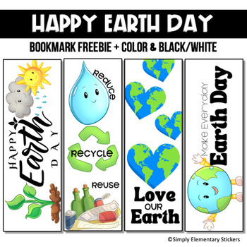 Preview of Earth Day Activities| Reading Bookmarks| Bookmarks To Color| FREEBIE