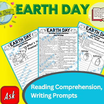 Preview of Earth Day Activities | Reading Comprehension Passages and Earth Day Writing