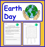 Earth Day Activities ~ Reading Comprehension Worksheets ~ 