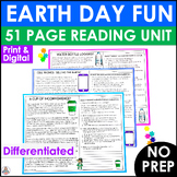 Earth Day Activities Reading Comprehension & Writing - ELA