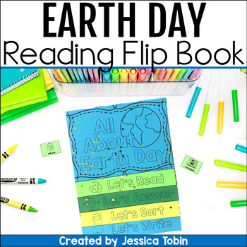 Preview of Earth Day Reading and Writing Craft Flip Book Activity, Good for Bulletin Boards