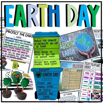 Earth Day Activities (Reading, Writing, Text Features, Snack) | TPT