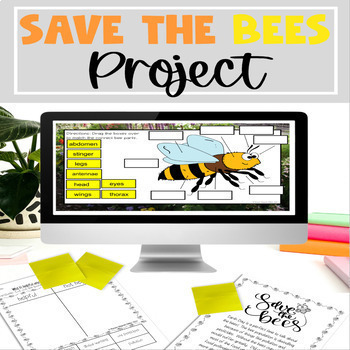 Preview of Earth Day Activities Save the Bees Printable and Digital Project