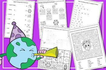 Preview of Earth Day Activities, Word Search, Worksheets, Scramble, Crossword, Vocabulary