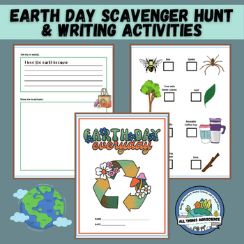 Preview of Earth Day Activities - Writing Prompts and Scavenger Hunt!