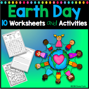 Preview of Earth Day Activities and Worksheets - Word Search Solve and Color and MORE