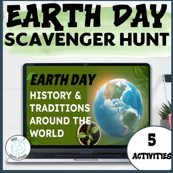 Preview of Earth Day Activities for Social Studies: scavenger hunt, reading comprehension