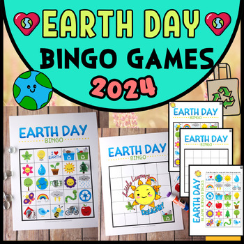 Preview of Earth Day Activity: BINGO GAME | cut and paste game card & templates April 22nd