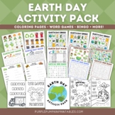 Earth Day Activity Pack with Word Searches, Coloring Pages