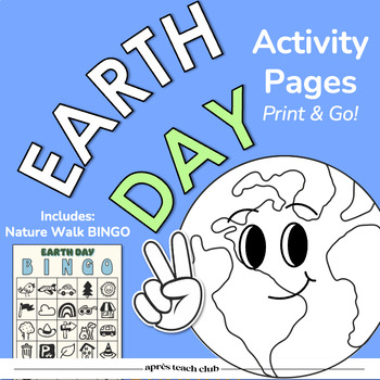 Preview of Earth Day Activity | Booklet | Nature Walk Bingo
