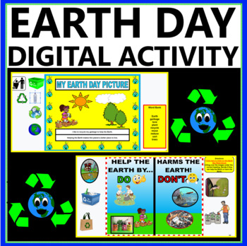Preview of Earth Day Activity For GRADES KINDERGARTEN - 2ND Digital Distance Learning