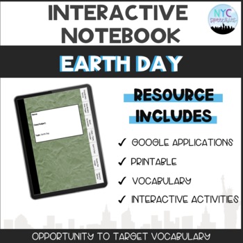 Preview of Earth Day Activity Interactive Notebook