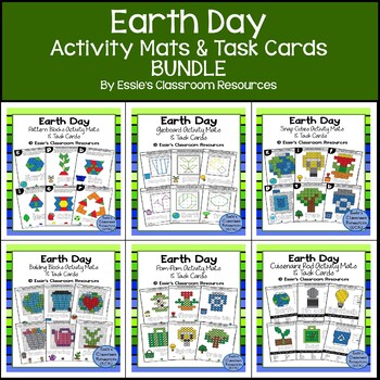 Preview of Earth Day Activity Mats & Task Cards BUNDLE