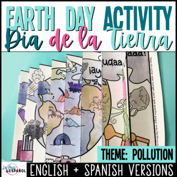 Preview of Earth Day Activity - Pollution Coloring Craft - Actividad Día de la Tierra