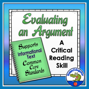 Preview of Earth Day Activity - Reading and Evaluating an Argument