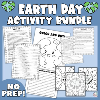 Preview of Earth Day Activity Reading and Writing Craft Bundle