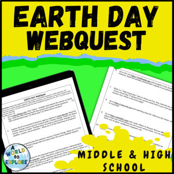Preview of Earth Day Activity Research WebQuest for Middle School ELA and Science