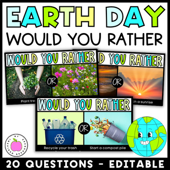 Preview of Earth Day Activity | Would You Rather Questions