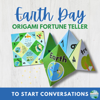 Preview of Earth Day Activity for Conversation Skills | Origami Eco Friendly Kids Craft