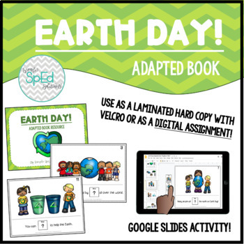 Preview of Earth Day Adapted Book Resource! Hard Copy or Digital! #dollarbloom