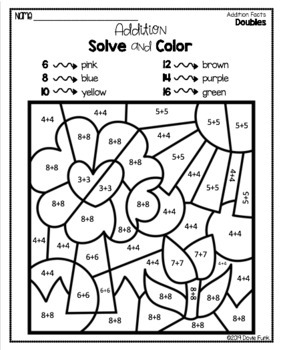 earth day addition coloring worksheets color by number by dovie funk