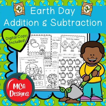 Preview of Earth Day Addition and Subtraction