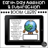 Earth Day Addition and Subtraction Word Problems Boom Card