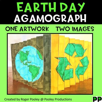 Preview of Earth Day Agamograph Art Activity