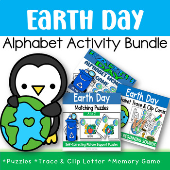 Preview of Earth Day Alphabet Activity Bundle| Beginning Letter Sound & Letter Formation