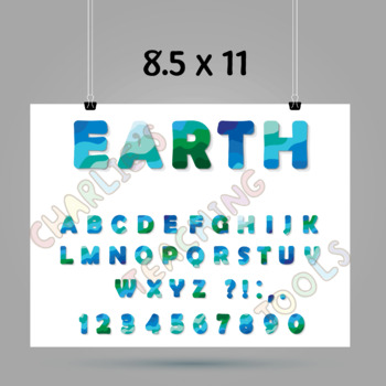 Preview of Earth Day Alphabet and Numbers