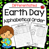 Earth Day Alphabetical Order (ABC Order) Activity - Differ