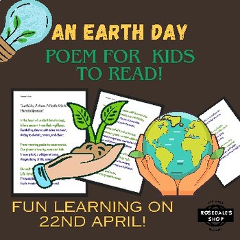 Preview of Earth Day Anthem: A Poetic Ode to Our Planet's Splendor ~ Kids Reading!