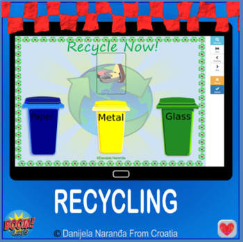 Preview of Earth Day April Spring Sort Sorting Recycle Now Boom Cards