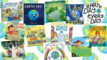Preview of Earth Day/ April Virtual Library Read Alouds- Google Slides™