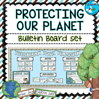 Preview of Earth Day/Arbor Day Bulletin Board Set - (Reduce, Reuse, Recycle) - APRIL B.B.